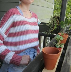Ultimate Striped Crop Knit Sweater